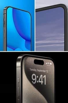 Close-up comparison of different iPhone display panels, relevant to screen tint differences