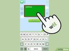 Example of green color used in iPhone message background to demonstrate screen color adjustment.